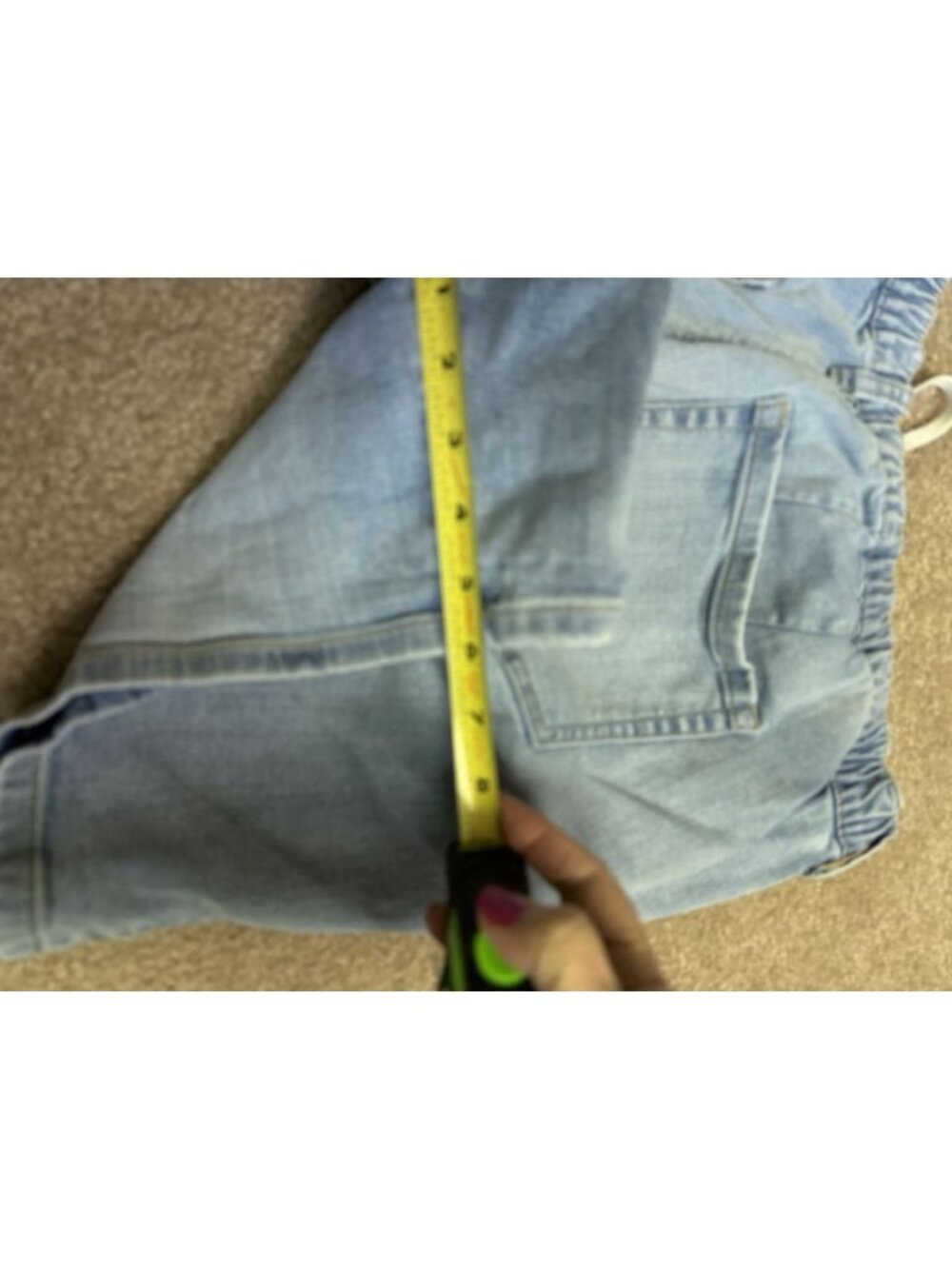 Torrid Size 3 Jean Shorts 22 / 24 Light Wash Drawstring Waist 6" Inseam - Picture 6 of 6